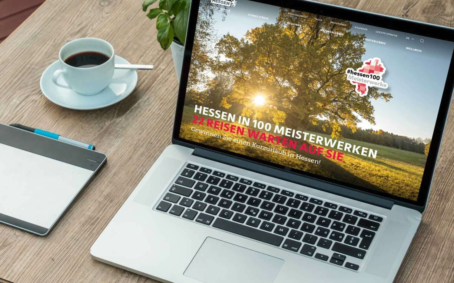 Onlinekampagne 100 Meisterwerke für Hessen Tourismus © Marketingagentur justZARGEScommunicate!