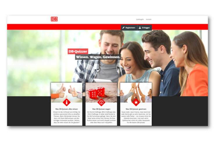 Kommunikationskampagne DB Quizzer für die Deutsche Bahn © Marketingagentur justZARGEScommunicate!