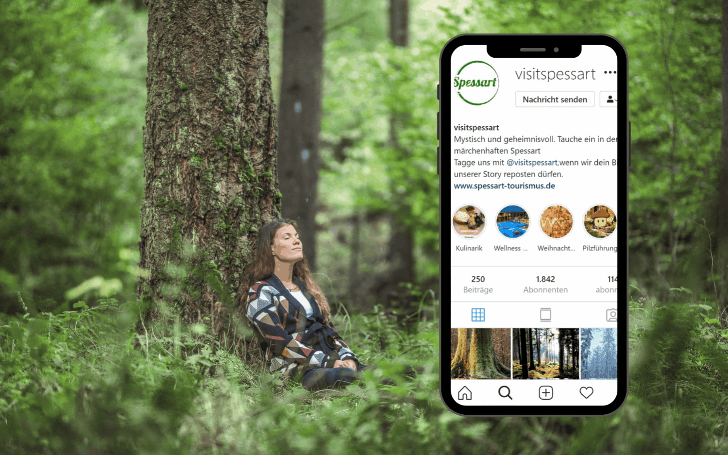 Instagram Stories für Spessart Tourismus - Ein Projekt der Marketingagentur justZARGEScommunicate!