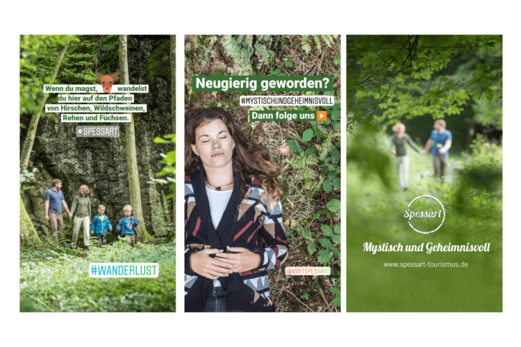 Instagram Stories für Spessart Tourismus - Ein Projekt der Marketingagentur justZARGEScommunicate!