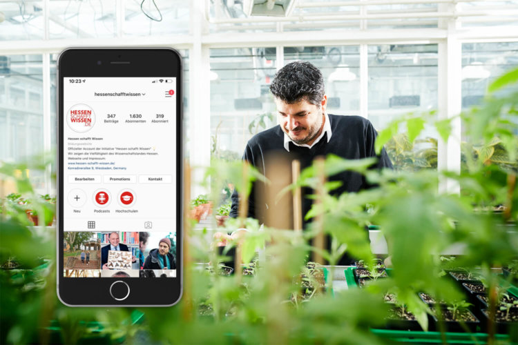 Instagram Betreuung der Initiative "Hessen schafft Wissen" © Marketingagentur justZARGEScommunicate!