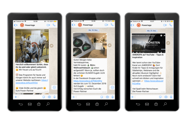 Die Powertage: WhatsApp Newsletter der Reiseveranstalter für Reisebüros © Marketingagentur justZARGEScommunicate