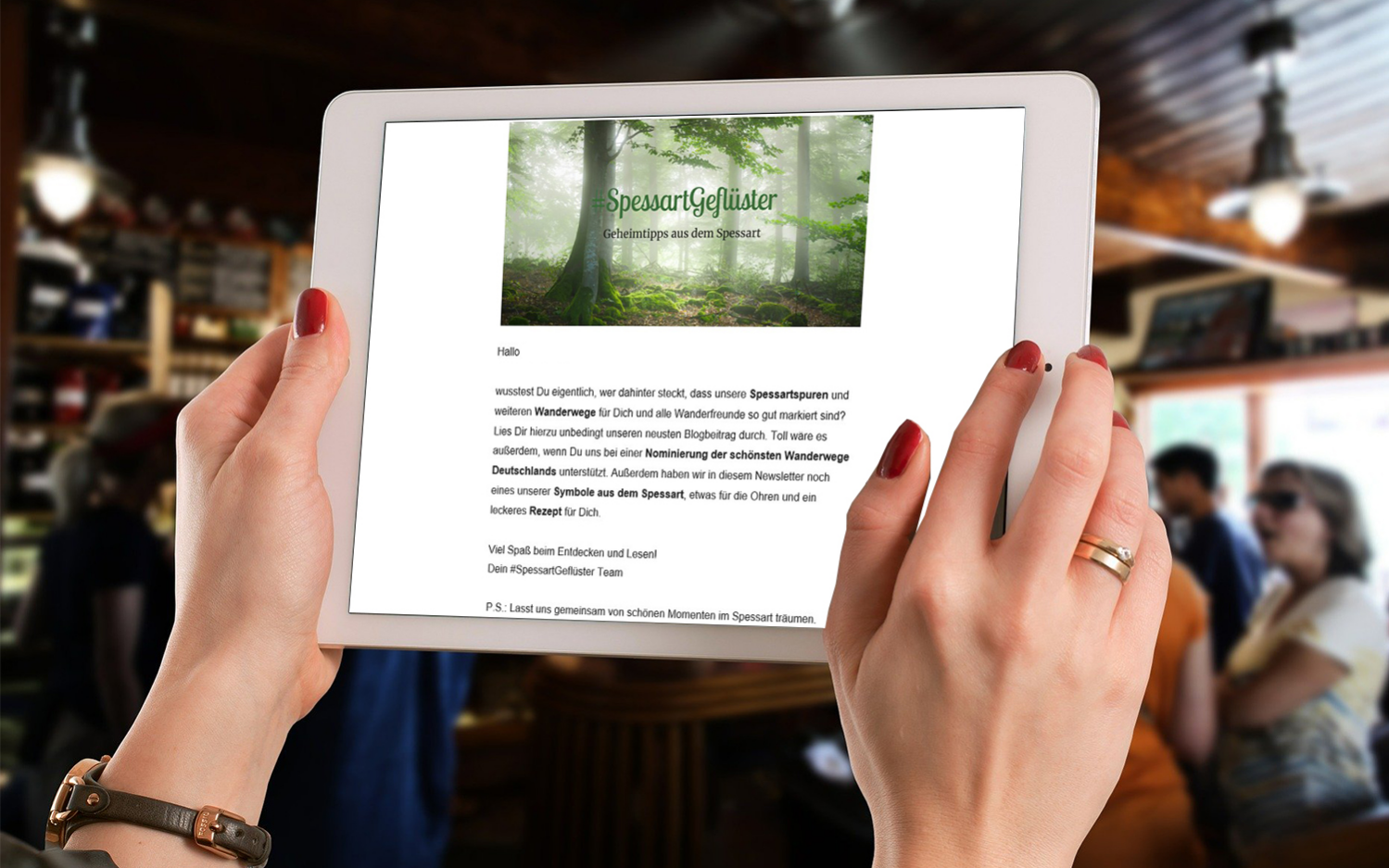 E-Mail Newsletter für Spessart Tourismus © Marketingagentur justZARGEScommunicate!