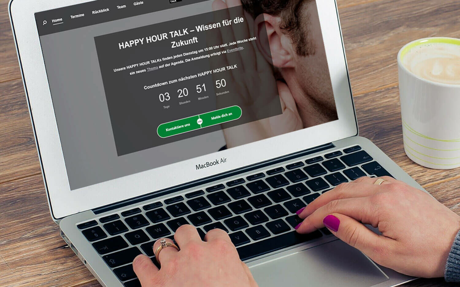 Online Sprechstunde Happy Hour Talk © Marketingagentur justZARGEScommunicate!