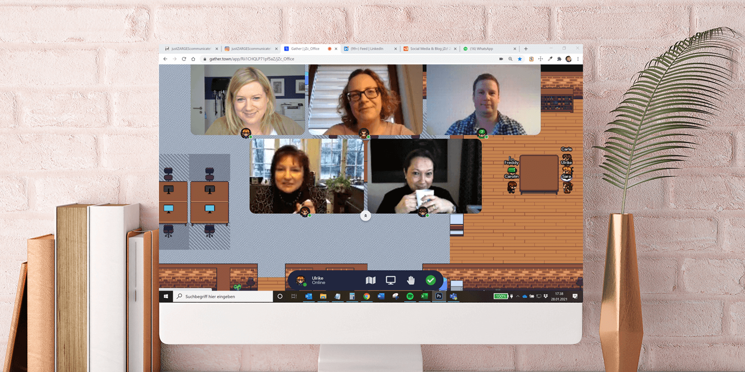 Gather als Tool für gegen die Vereinsamung im Homeoffice © Agentur justZARGEScommunicate!