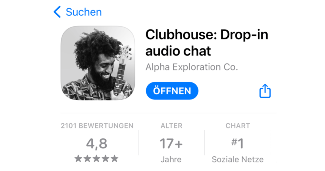 Neue Social App "Clubhouse" im iOS Store