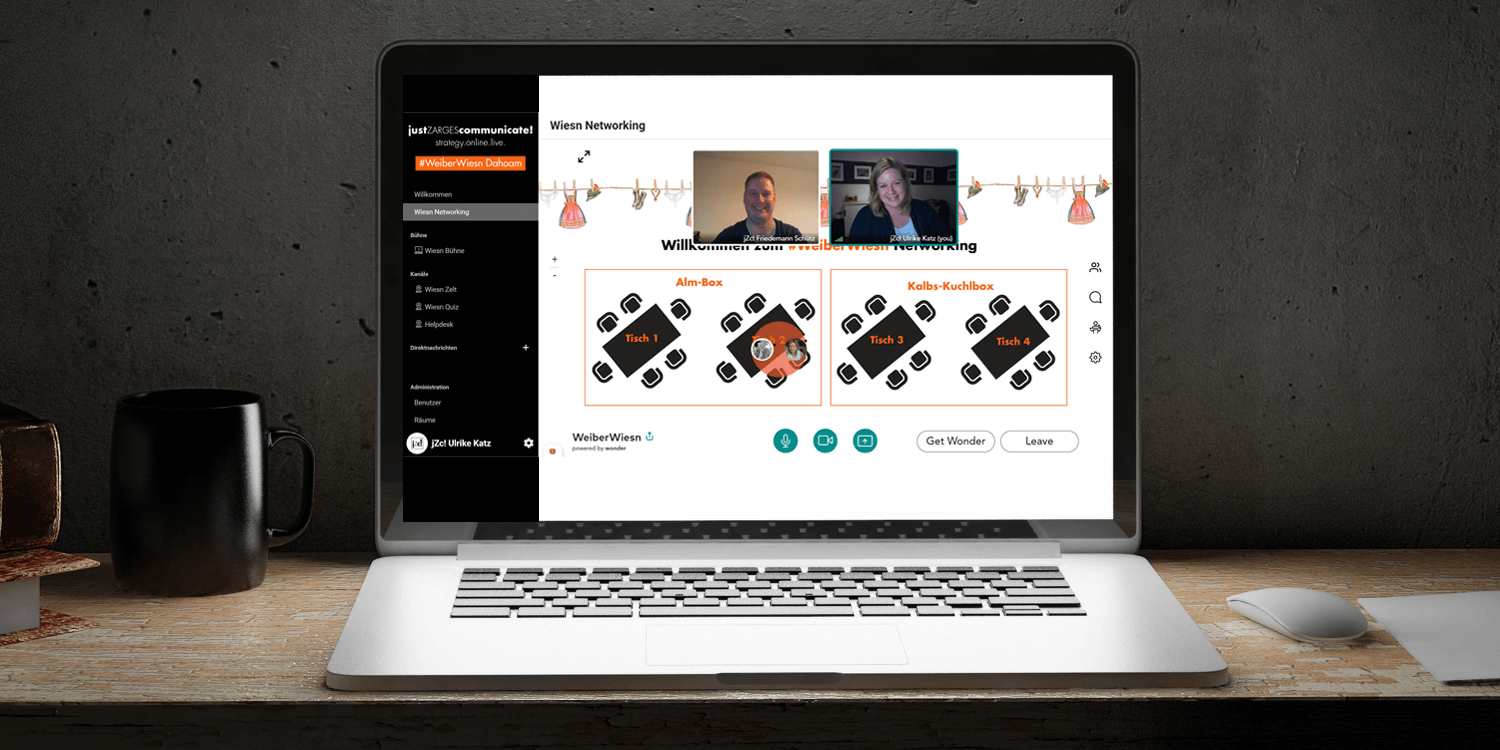 Virtuelles Oktoberfest: #WeiberWiesn Networking per Wonder © Eventagentur justZARGEScommunicate!
