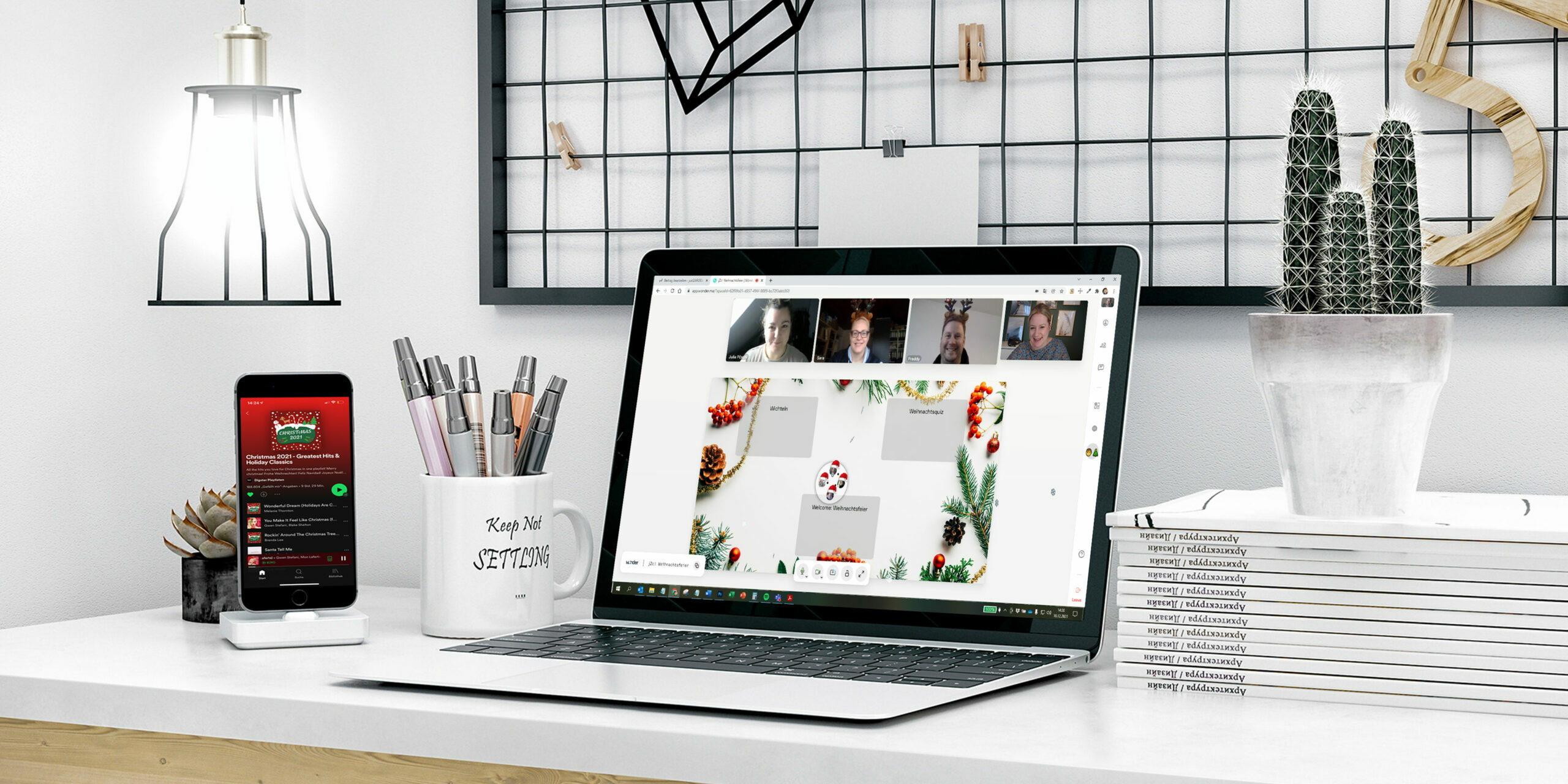 Virtuelle Weihnachtsfeier mit Wonder Foto Ulrike Katz, justZARGEScommunicate