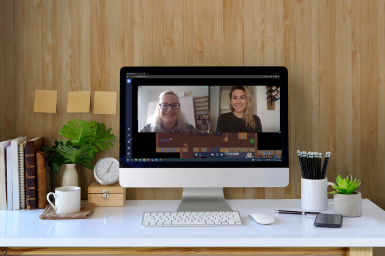 Studentin Chiara in unserem virtuellen Büro © Eventagentur justZARGEScommunicate!