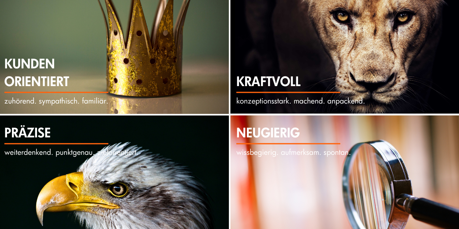 Werte bei justZARGEScommunicate: Wir sind kundenorientiert, kraftvoll, präzise und neugierig.