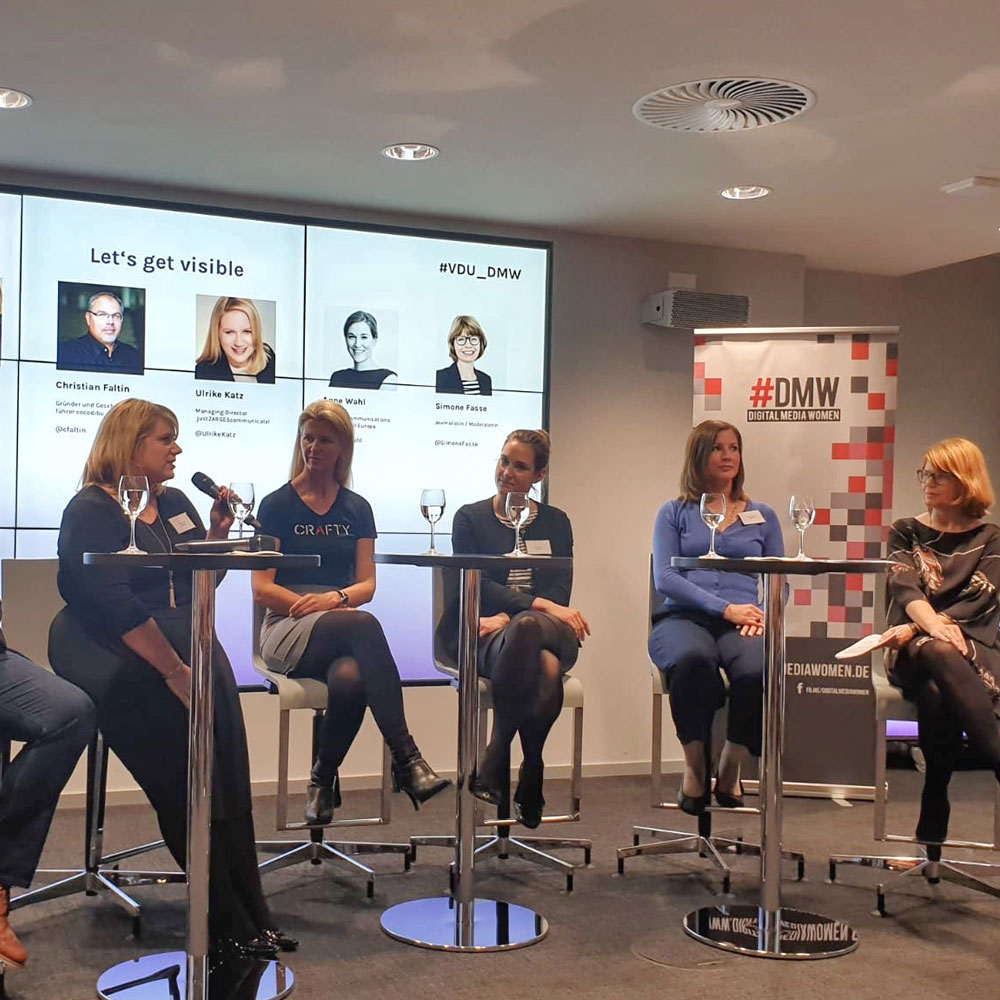 Panel zur Sichtbarkeit im Job von den Digital Media Women und dem vdU © justZARGEScommunicate!