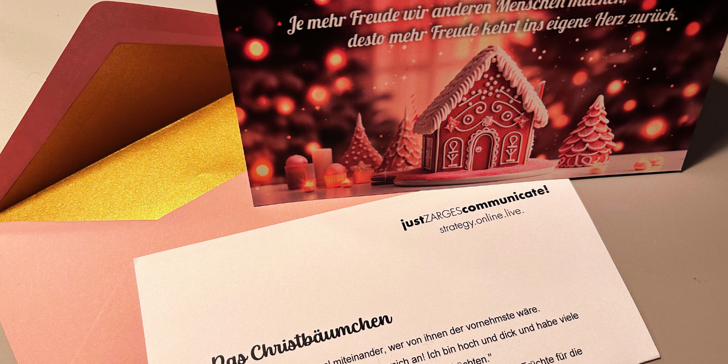 Post mit Herz: Unsere Weihnachtskarte an einsame Menschen © Marketingagentur justZARGEScommunicate!